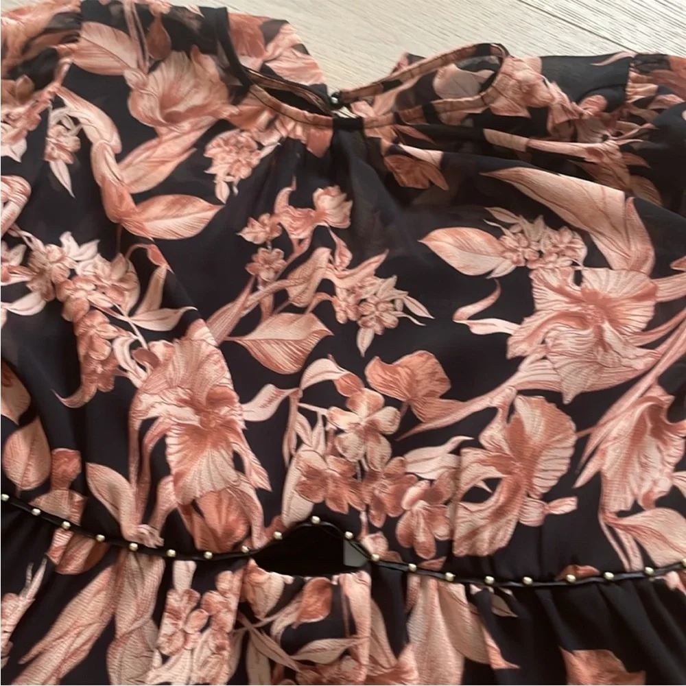 Ever New Lenora Black Mini Dress with Blush Floral Print - Picture 10 of 10